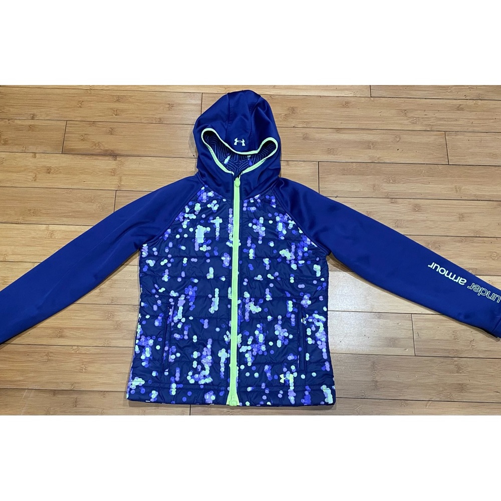 Rare Under Armour Girls City Lights Infrared Storm 1 Hooded Winter Jacket Sz YLG